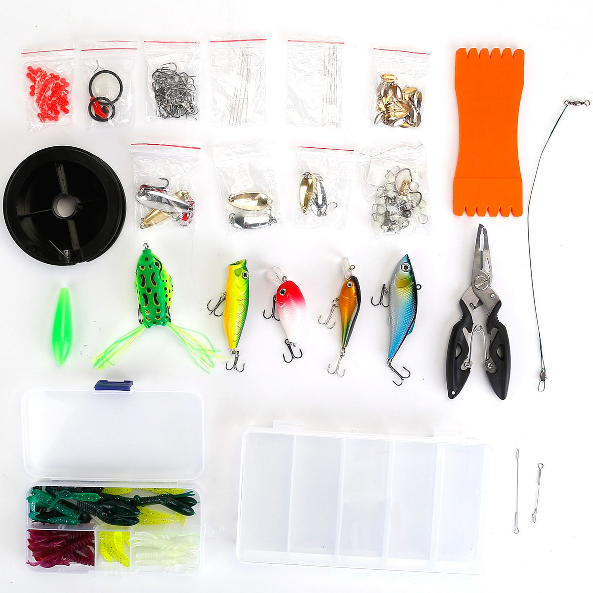 383-Piece Fishing Lure Kit with Tackle Boxes