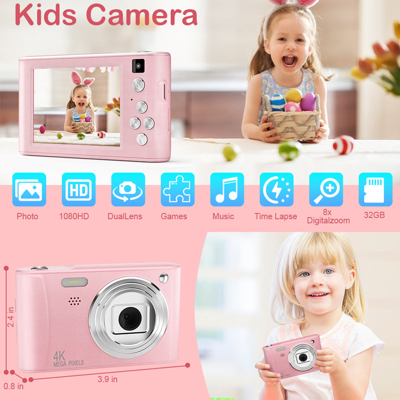 Kids Digital Camera with 32GB Card