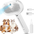 3-in-1 Pet Steam Brush with Water Spray