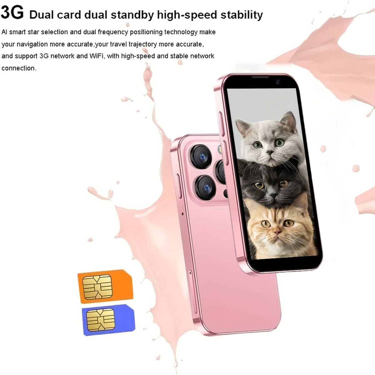 Mini Smartphone, 3 Inch Unlocked Android Pocket Phone