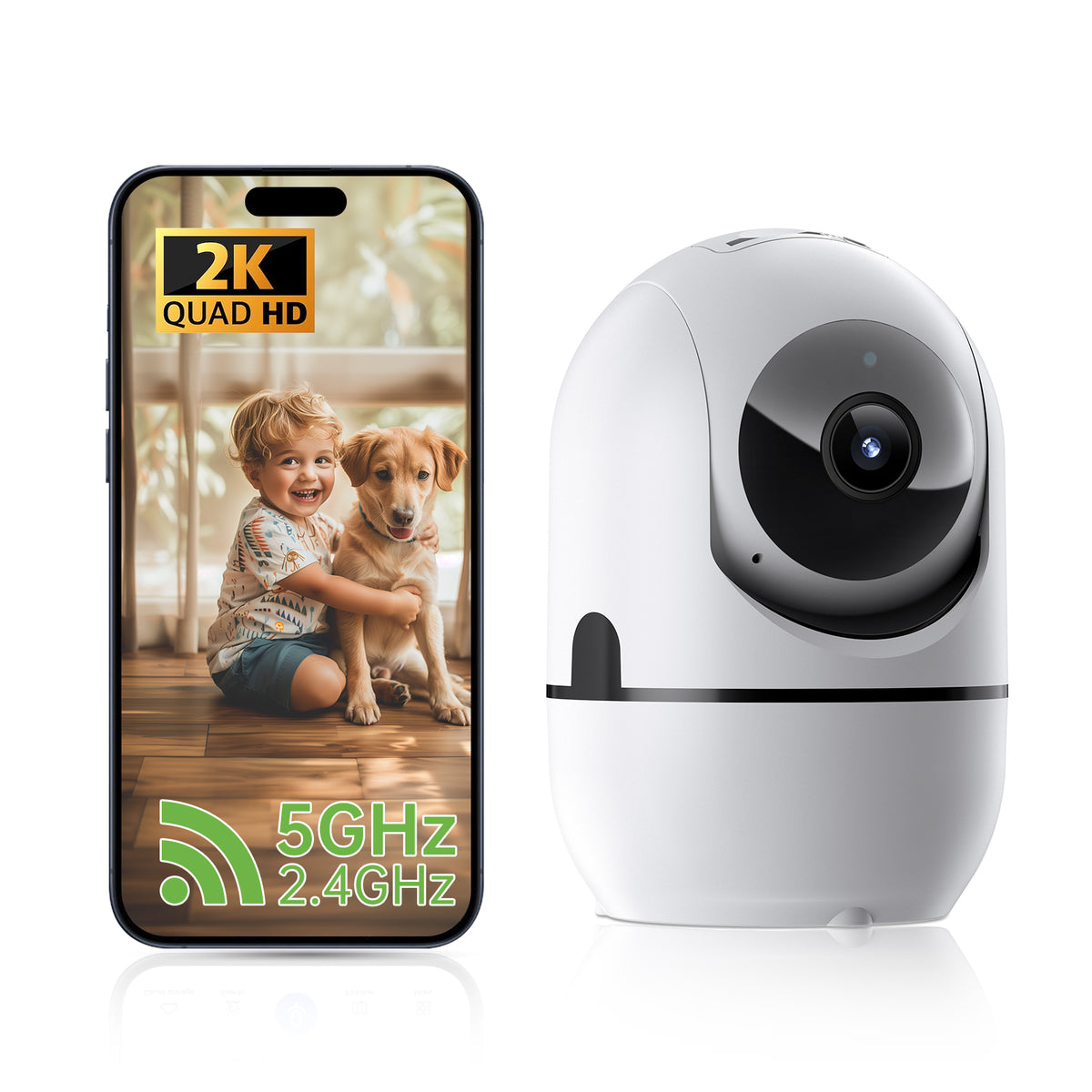 2-Way Audio PTZ WiFi Security Camera
