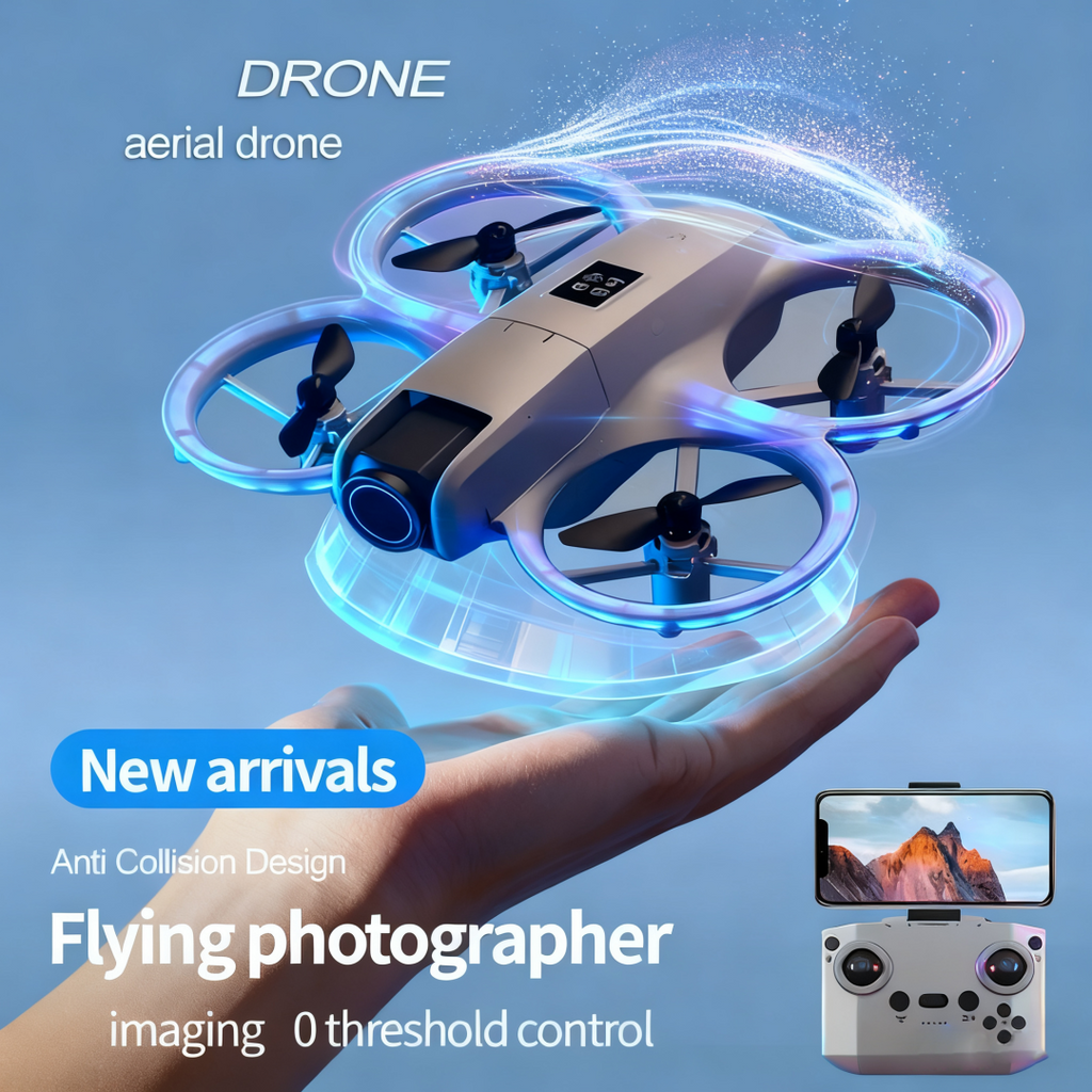 Foldable Mini Drone with Dual 480p Cameras