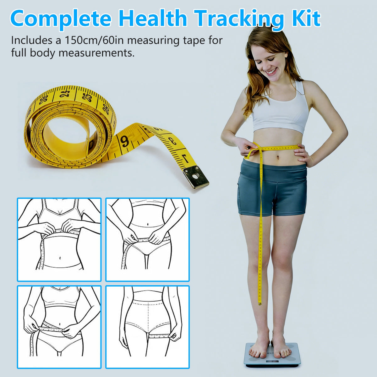 Smart Body Scale, Bluetooth BMI Tracking