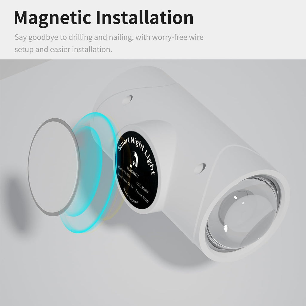 Motion Sensor Night Light 4 Pack, Rechargeable RGB Magnetic