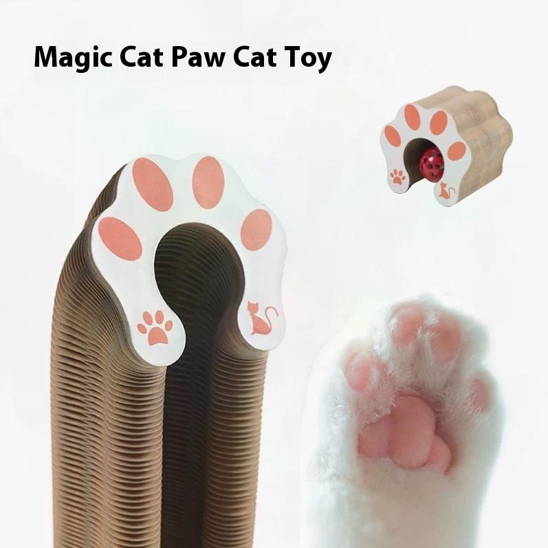 Accordion Cat Scratcher Toy with Bell Ball