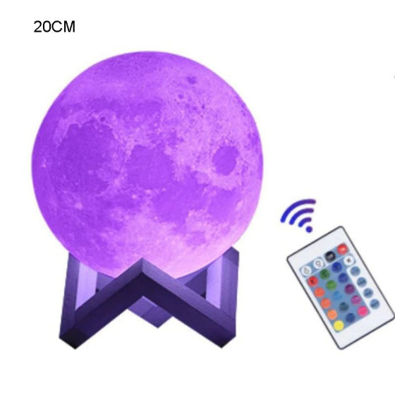 Moon Lamp, 16 Colors with Stand and Remote