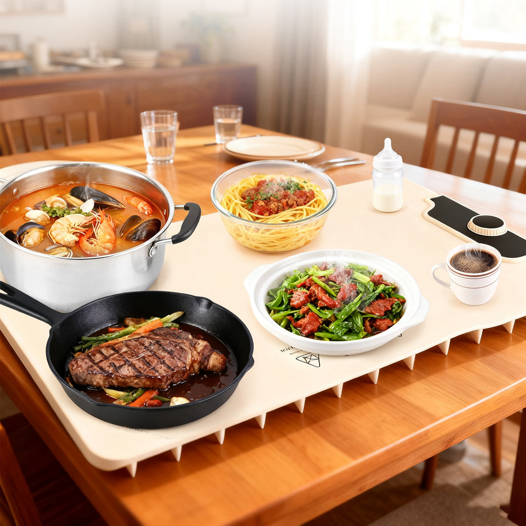 Food Warming Mat, 14 Temp Levels & 10-Hour Timer