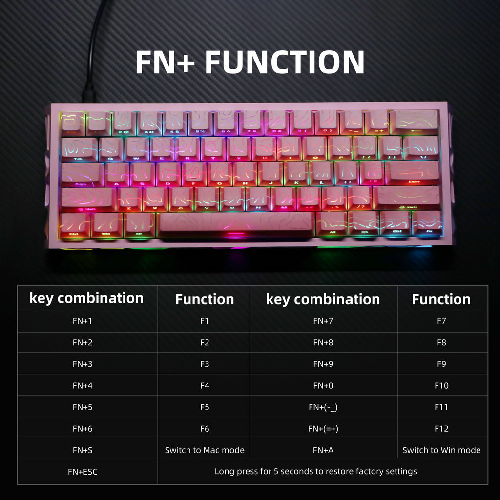 NC61 Magnetic-Switch Mechanical Keyboard, 61-Key