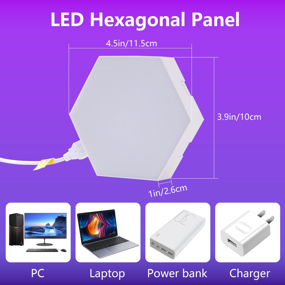 Hexagon LED Wall Lights, 10 Pack with App