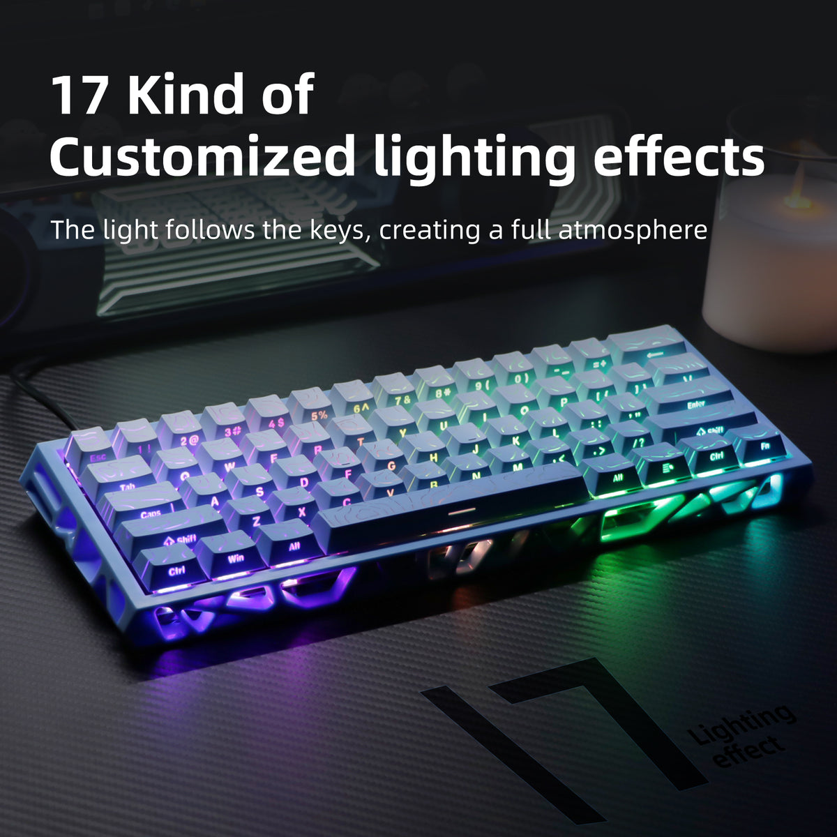 NC61 Magnetic-Switch Mechanical Keyboard, 61-Key
