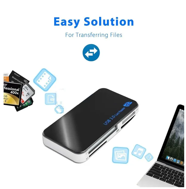 USB 3.0 Multi Card Reader, 5Gbps