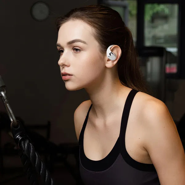 Open-Ear Wireless Earbuds with LED Charging Case