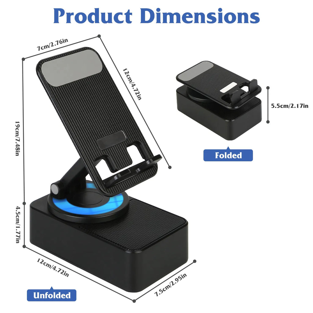 4-in-1 Phone Stand with Speaker, Power Bank and RGB Light