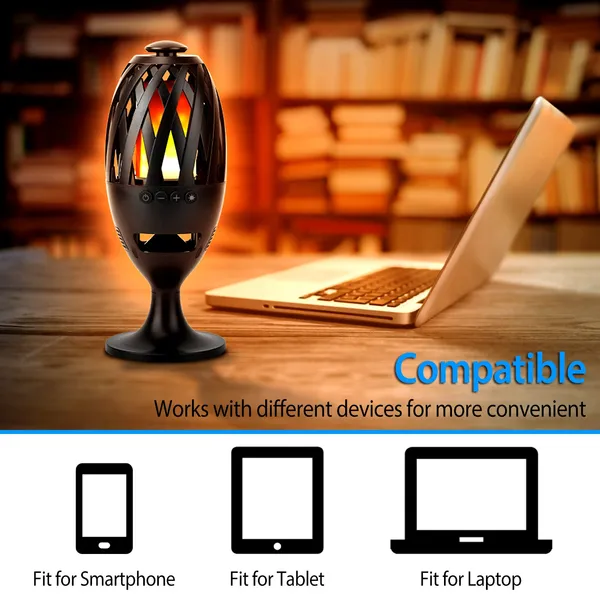 LED Flame Torch Bluetooth Speaker, Waterproof