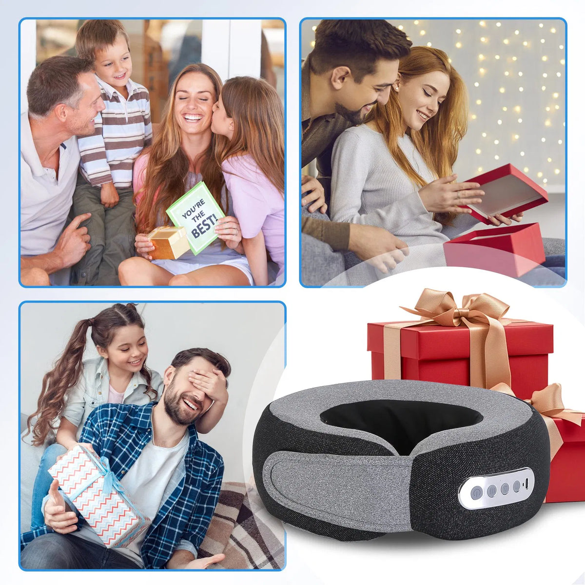 Shiatsu Neck Massage Pillow with Heat and 3 Speeds