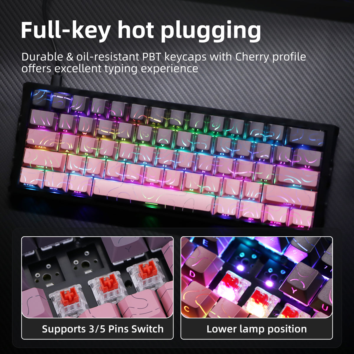 NJ61 Hollow Mechanical Keyboard, 61-Key
