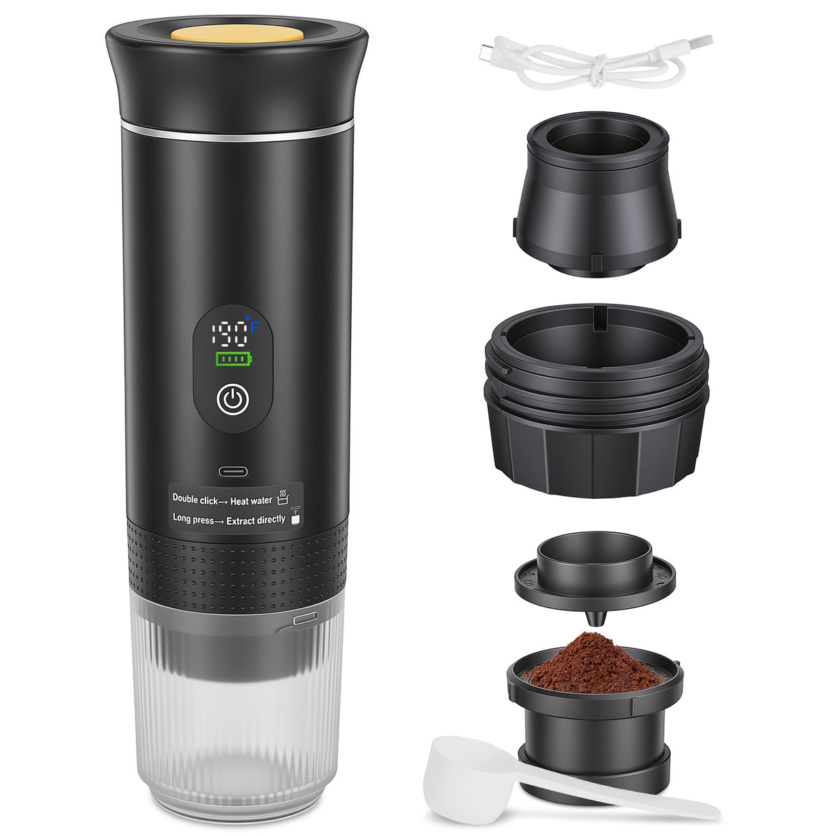 Portable Espresso Machine, 3-in-1 Cordless