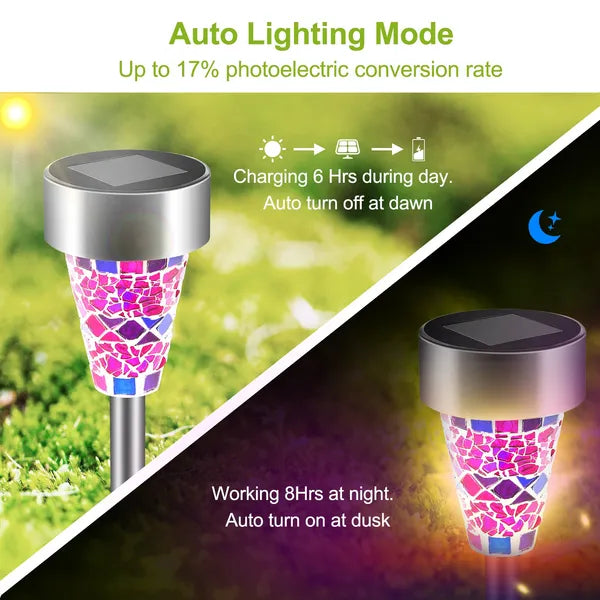 Solar Pathway Lights, 6-Pack Outdoor