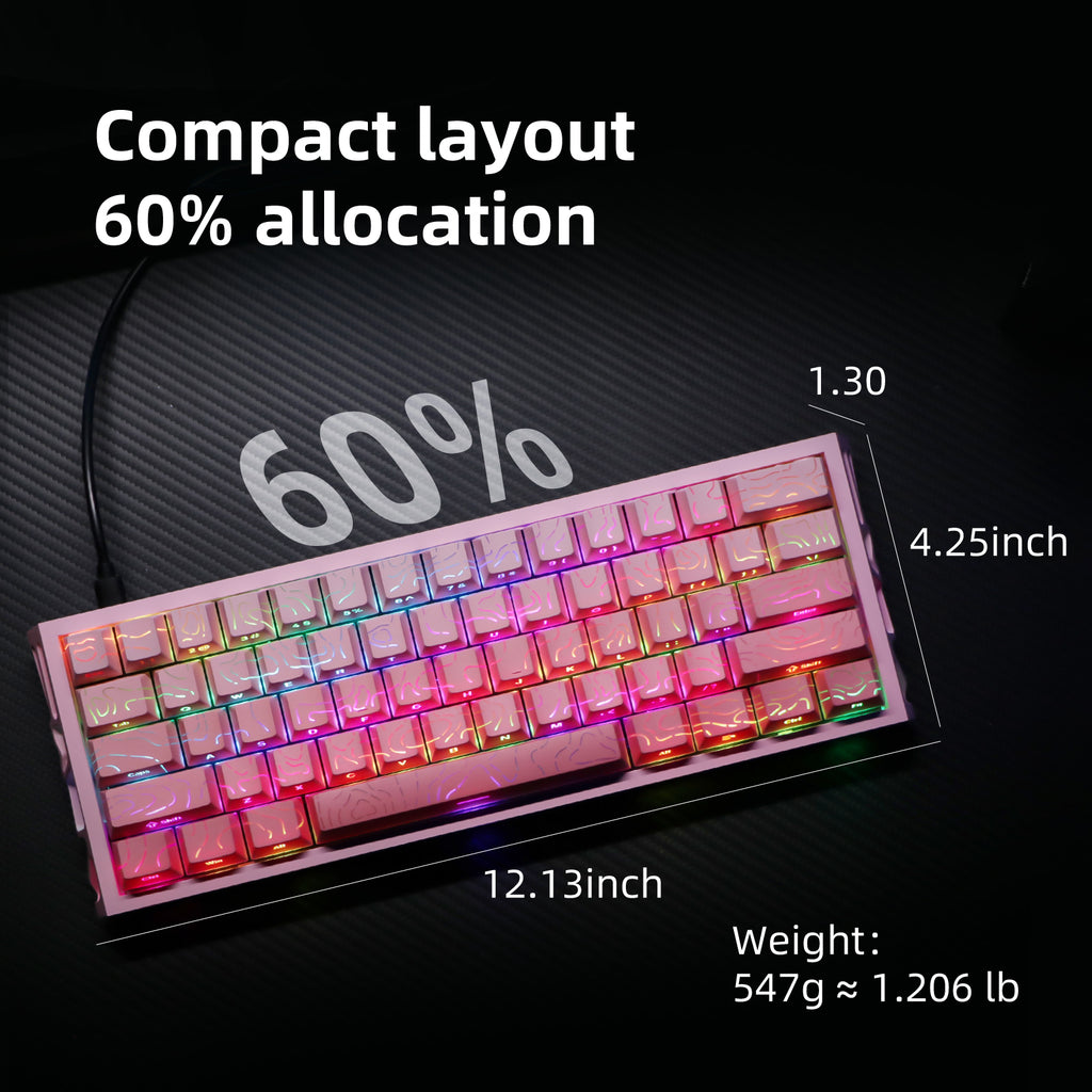 NC61 Magnetic-Switch Mechanical Keyboard, 61-Key