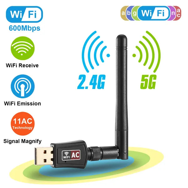 USB WiFi Adapter, AC600 Dual Band