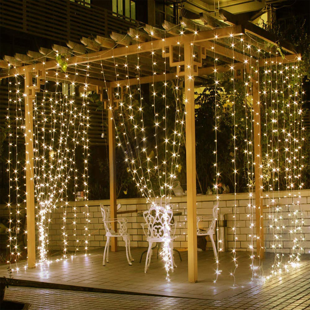 LED Curtain String Lights, 300 LED Remote