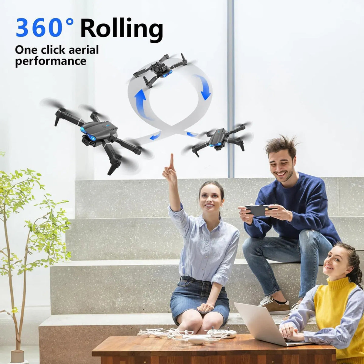 E99 Foldable Drone with Dual Cameras and WiFi FPV