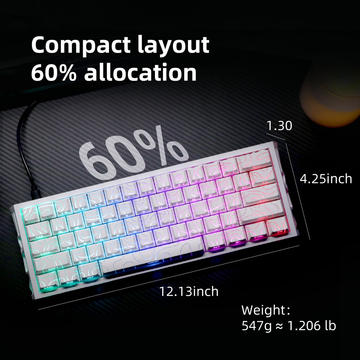 NJ61 Hollow Mechanical Keyboard, 61-Key