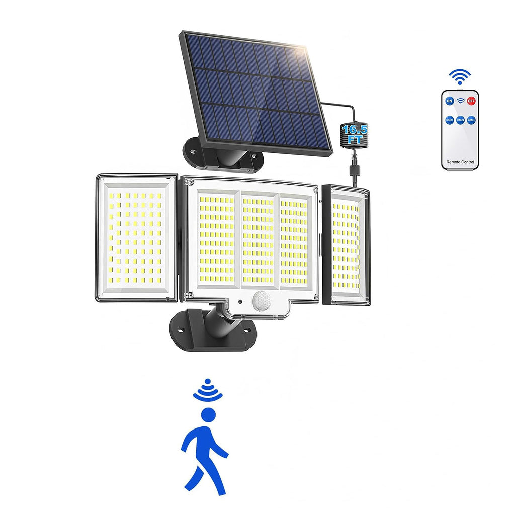 348-LED Solar Motion Sensor Light with Remote