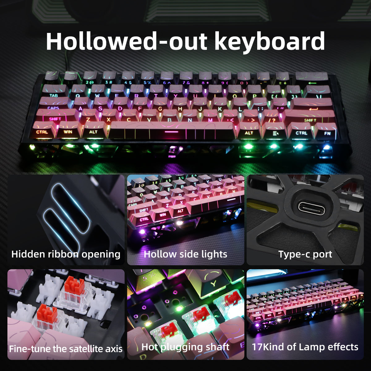 NC61 Magnetic-Switch Mechanical Keyboard, 61-Key