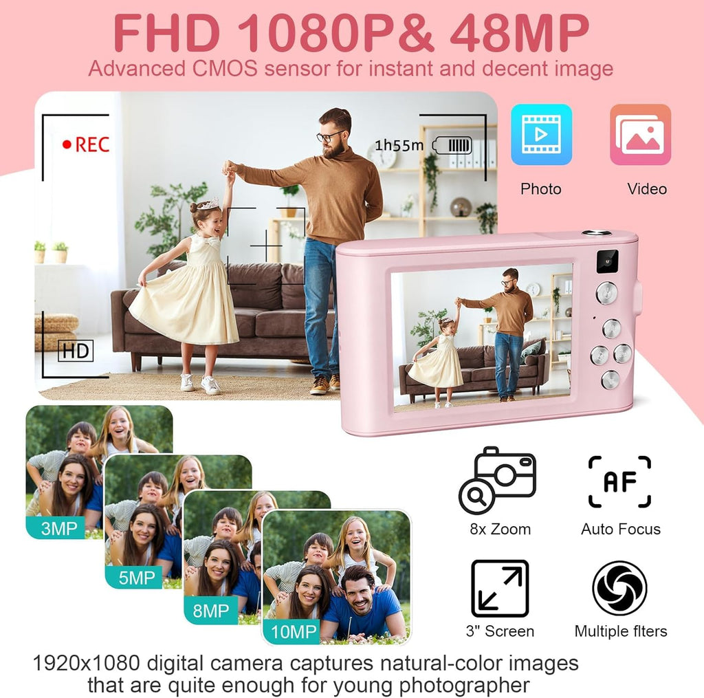 Kids Digital Camera with 32GB Card