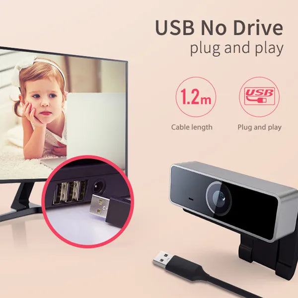 FHD 1080P USB Webcam, Auto Focus