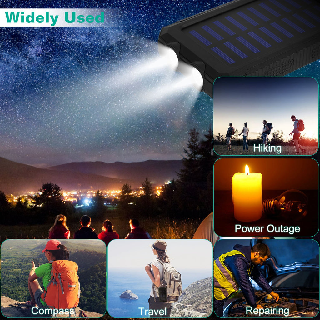 Solar Power Bank, Dual USB Outdoor
