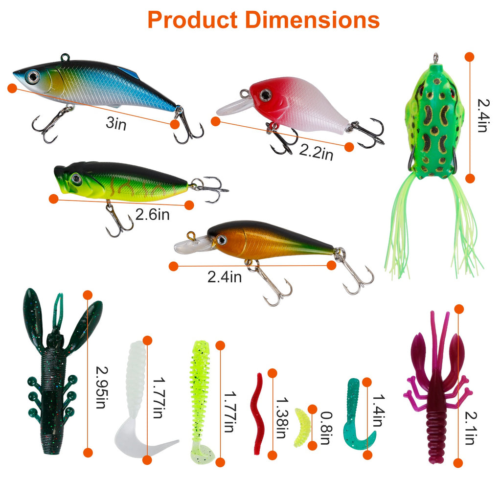 383-Piece Fishing Lure Kit with Tackle Boxes