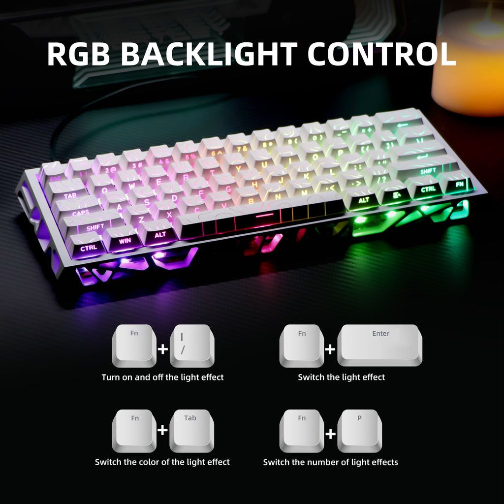 NJ61 Hollow Mechanical Keyboard, 61-Key
