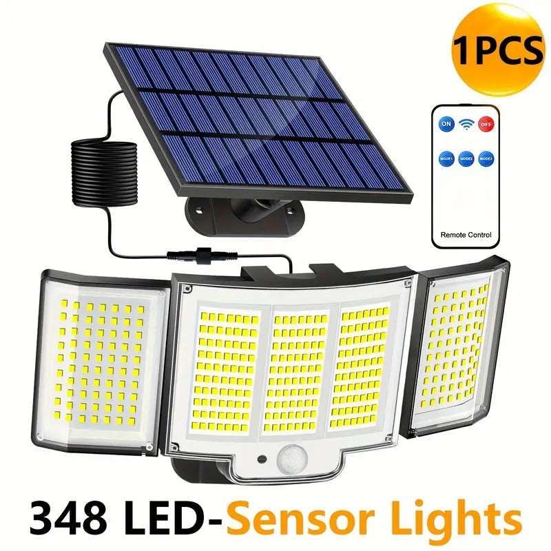 348-LED Solar Motion Sensor Light with Remote
