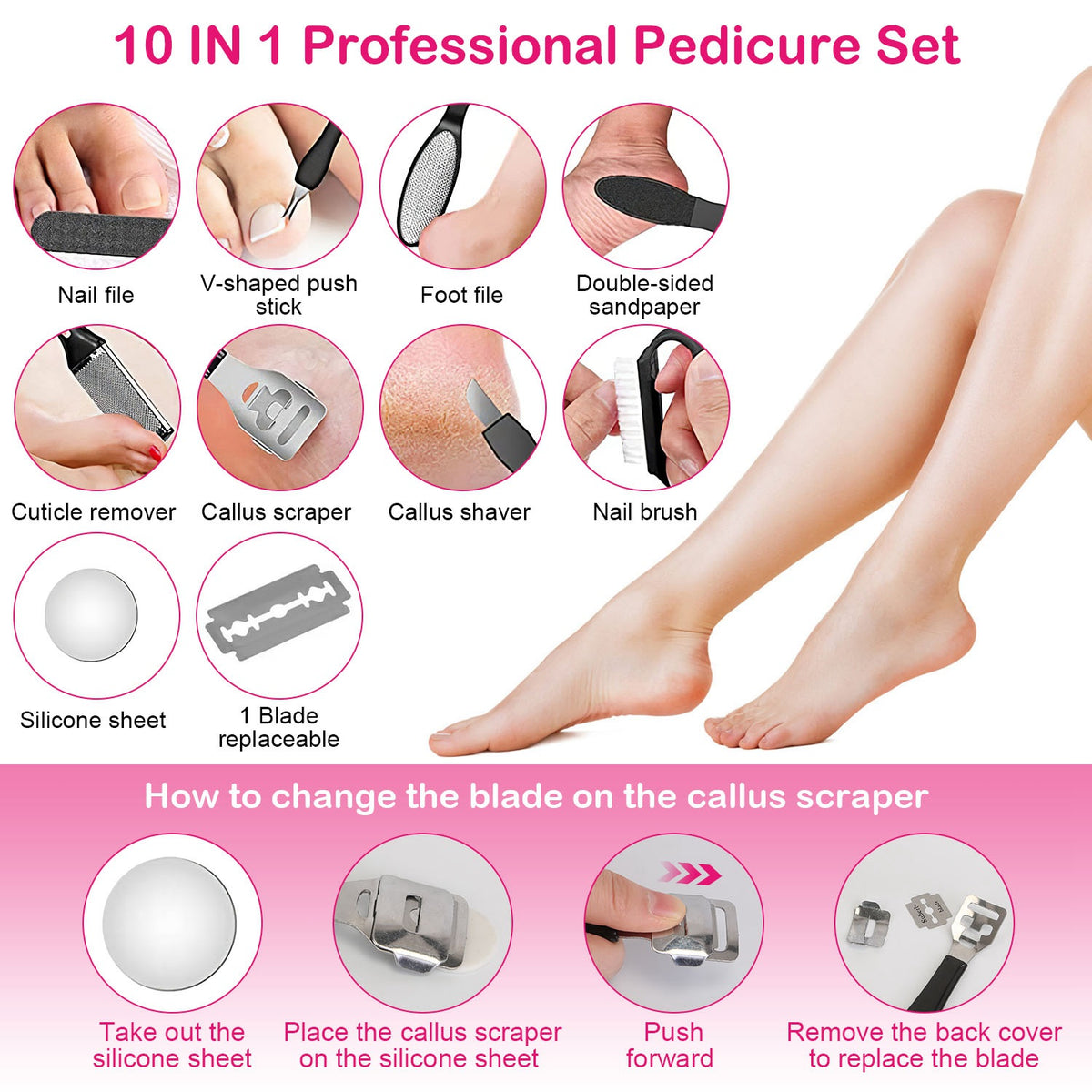 Electric Callus Remover with Vacuum, 17-Piece Kit