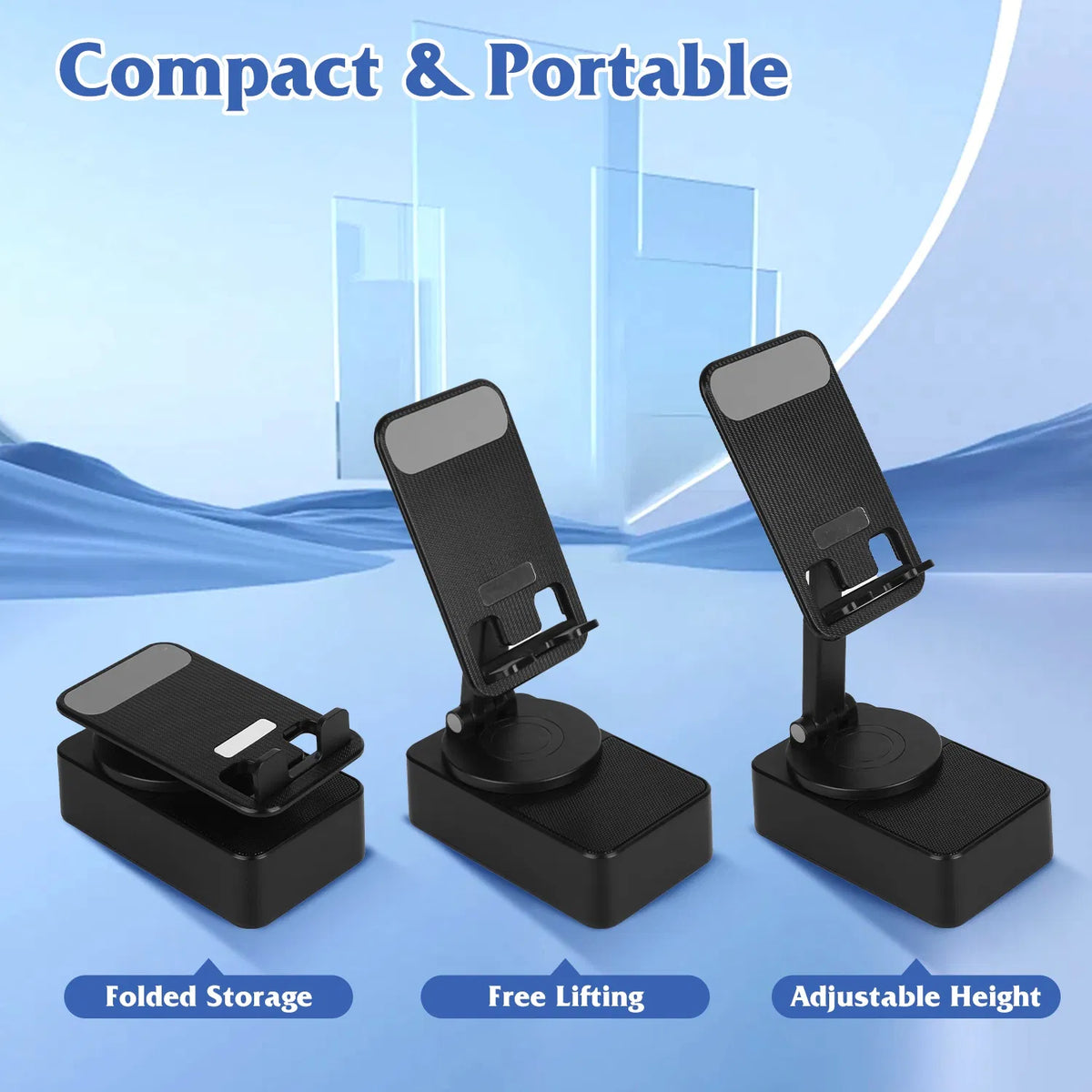 4-in-1 Phone Stand with Speaker, Power Bank and RGB Light