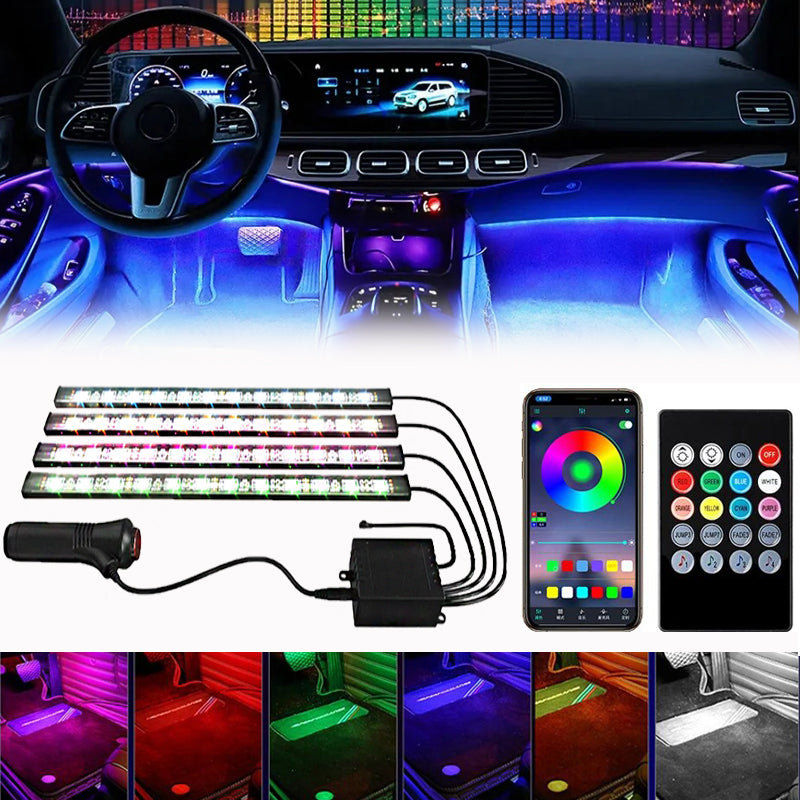 Car Interior RGB LED Strip Kit, App and Music Sync