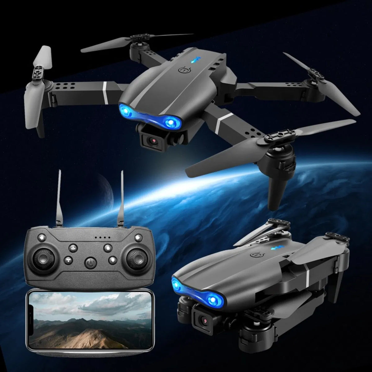 E99 Foldable Drone with Dual Cameras and WiFi FPV
