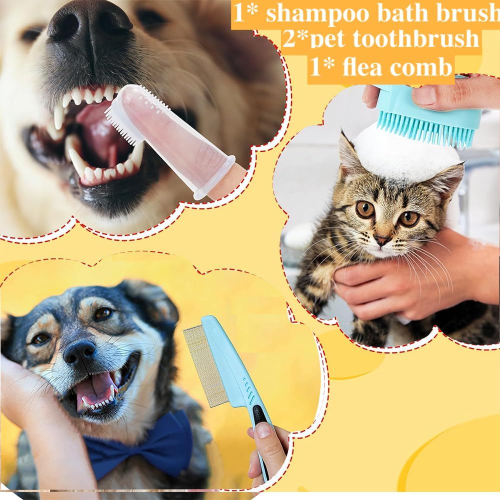 7-Piece Pet Grooming Kit, Self-Cleaning Brush