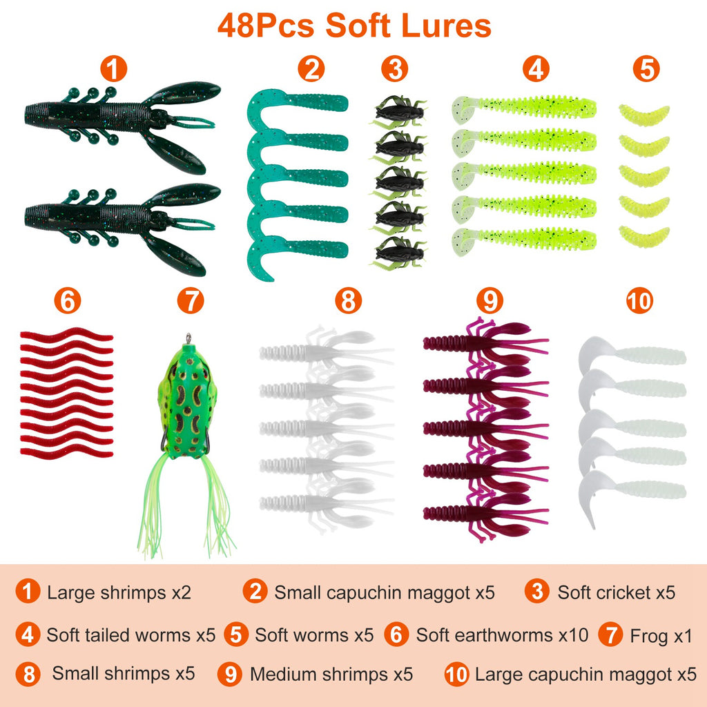 383-Piece Fishing Lure Kit with Tackle Boxes