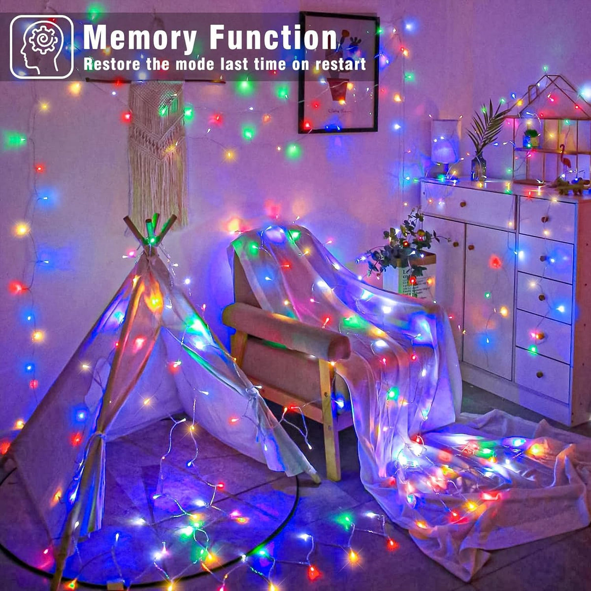 Multicolor LED Ice Bar String Lights, 10m