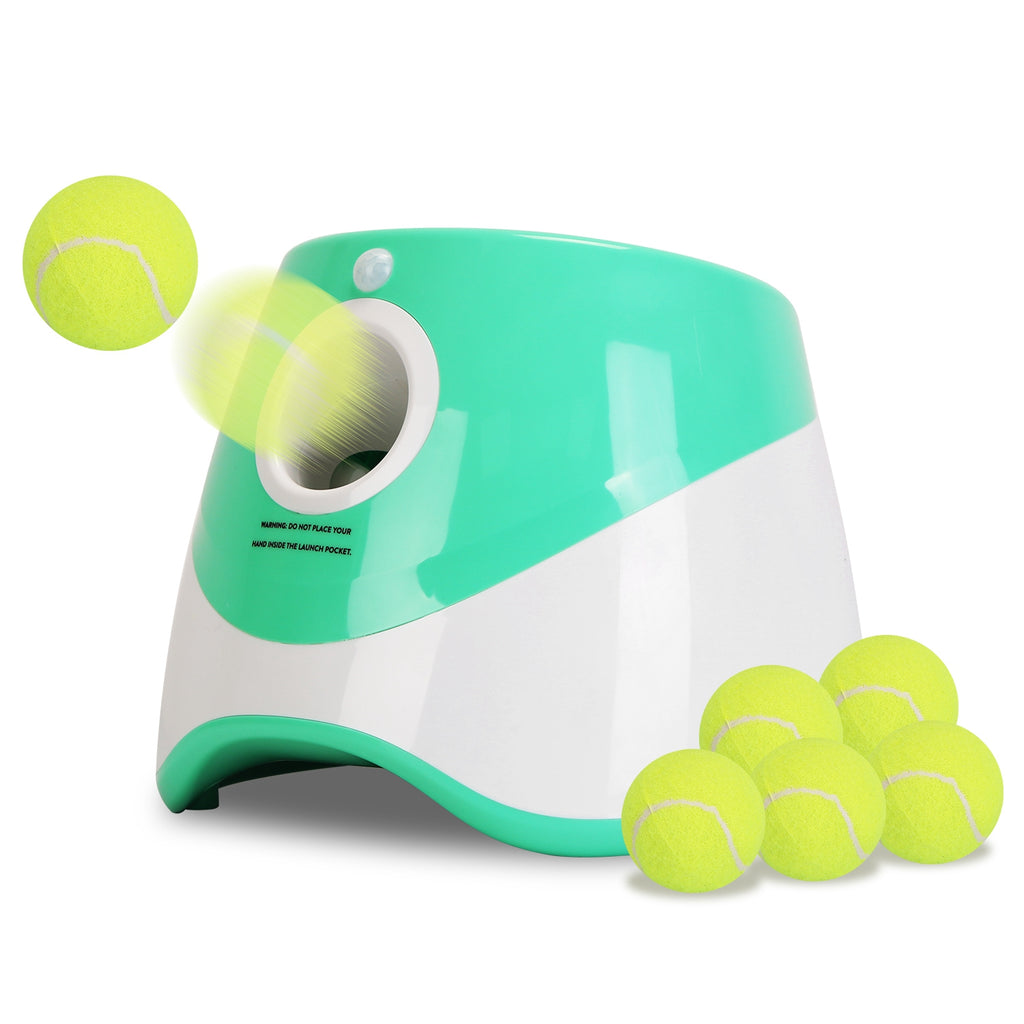 Automatic Dog Ball Launcher with 3 Distances and 6 Tennis Balls