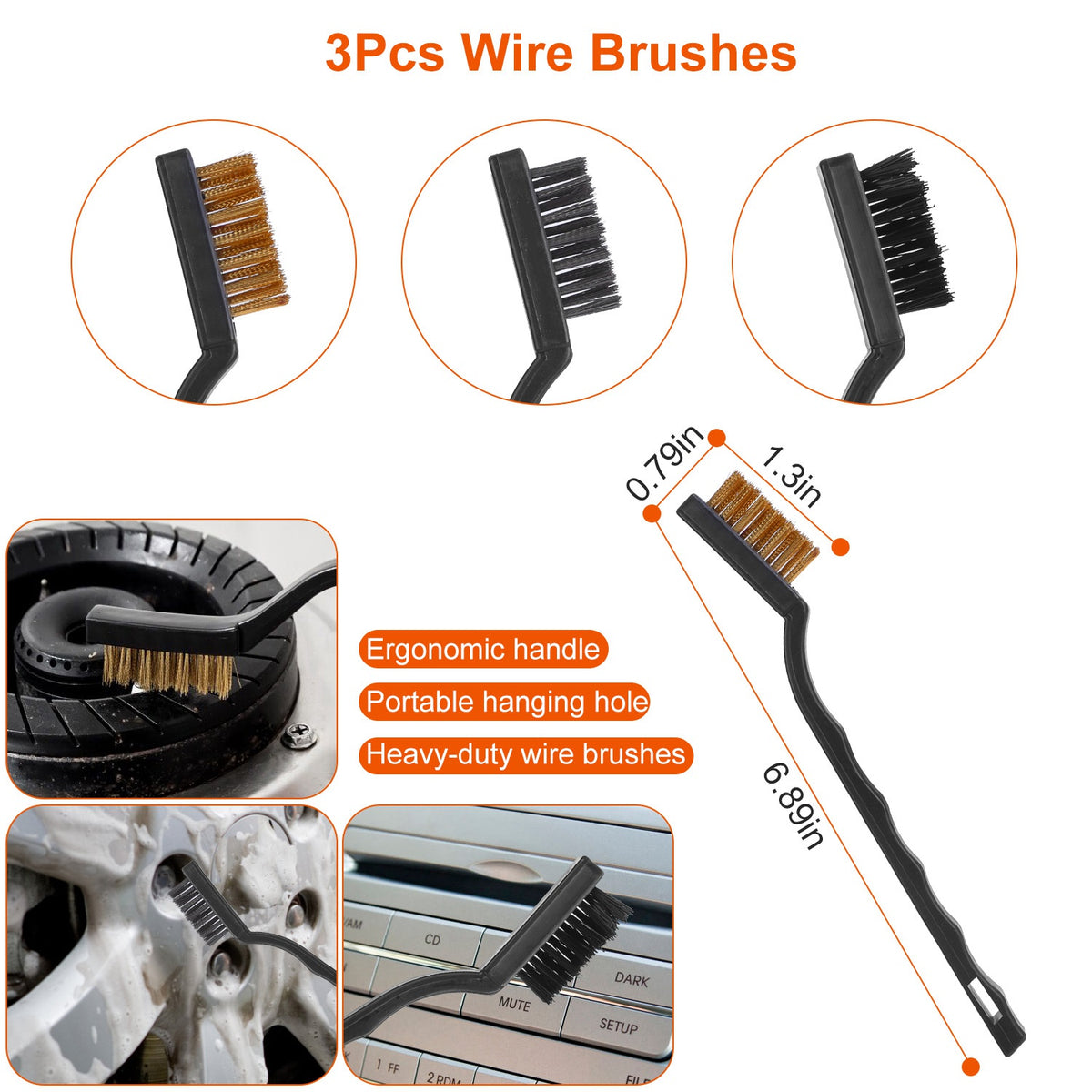 26-Piece Car Detailing Kit with Drill Brushes