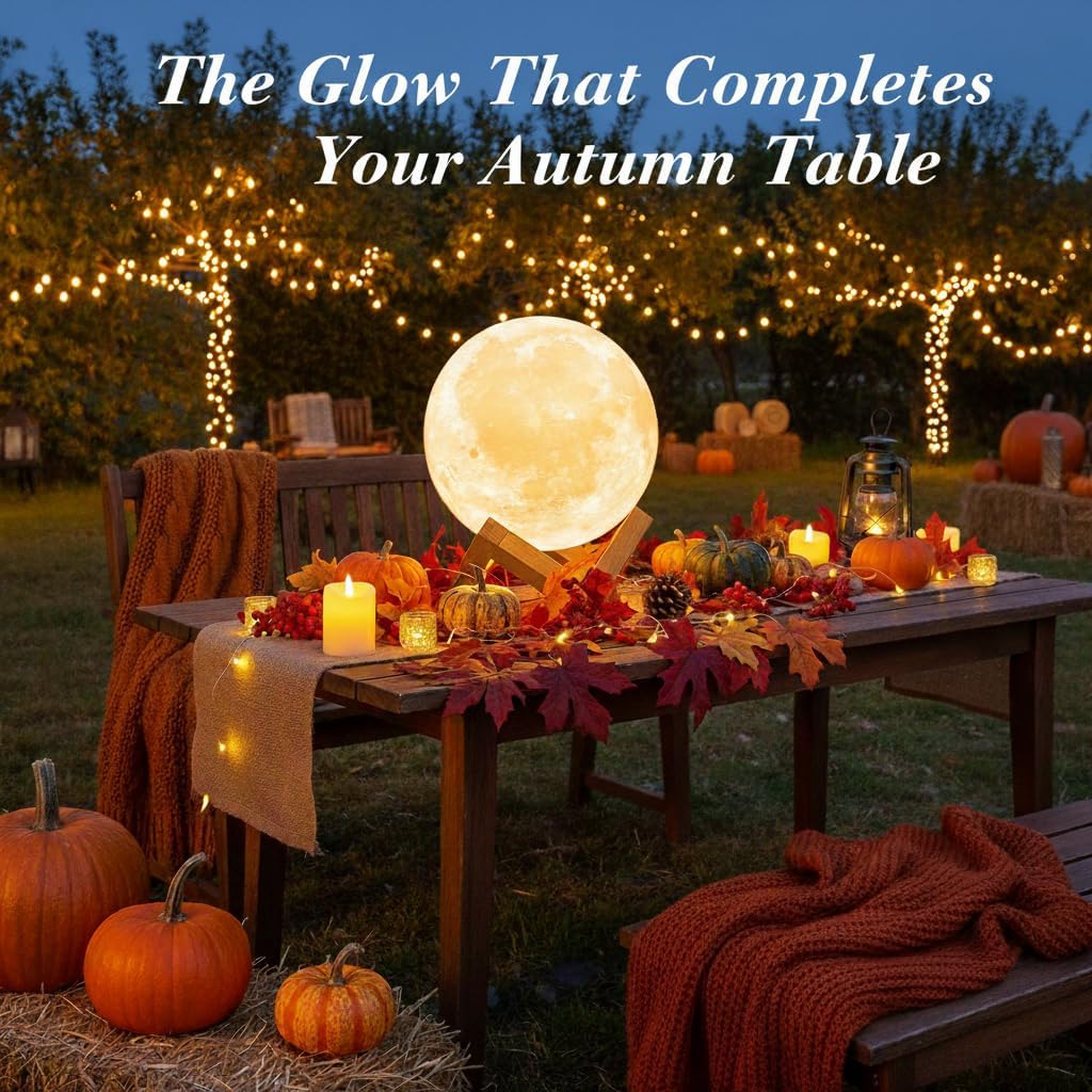 Moon Lamp, 16 Colors with Stand and Remote