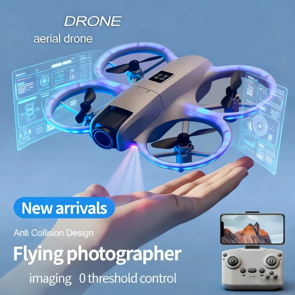 Foldable Mini Drone with Dual 480p Cameras