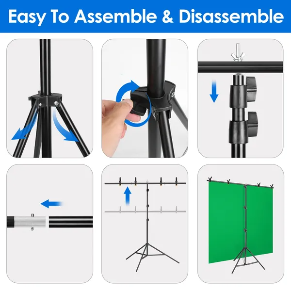Photo Video Backdrop Stand, 6.5x8.5ft