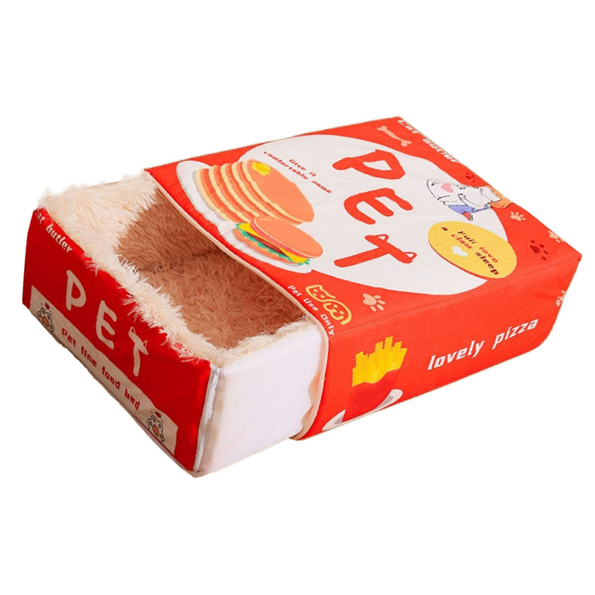 Enclosed Snack Box Cat Bed, Cozy Covered Cat Cave