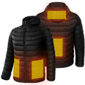 Men's Heated Puffer Jacket with Hood, USB Powered