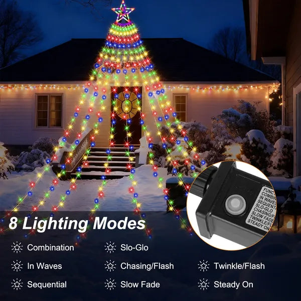 350-LED Star Waterfall Lights, 11.5ft
